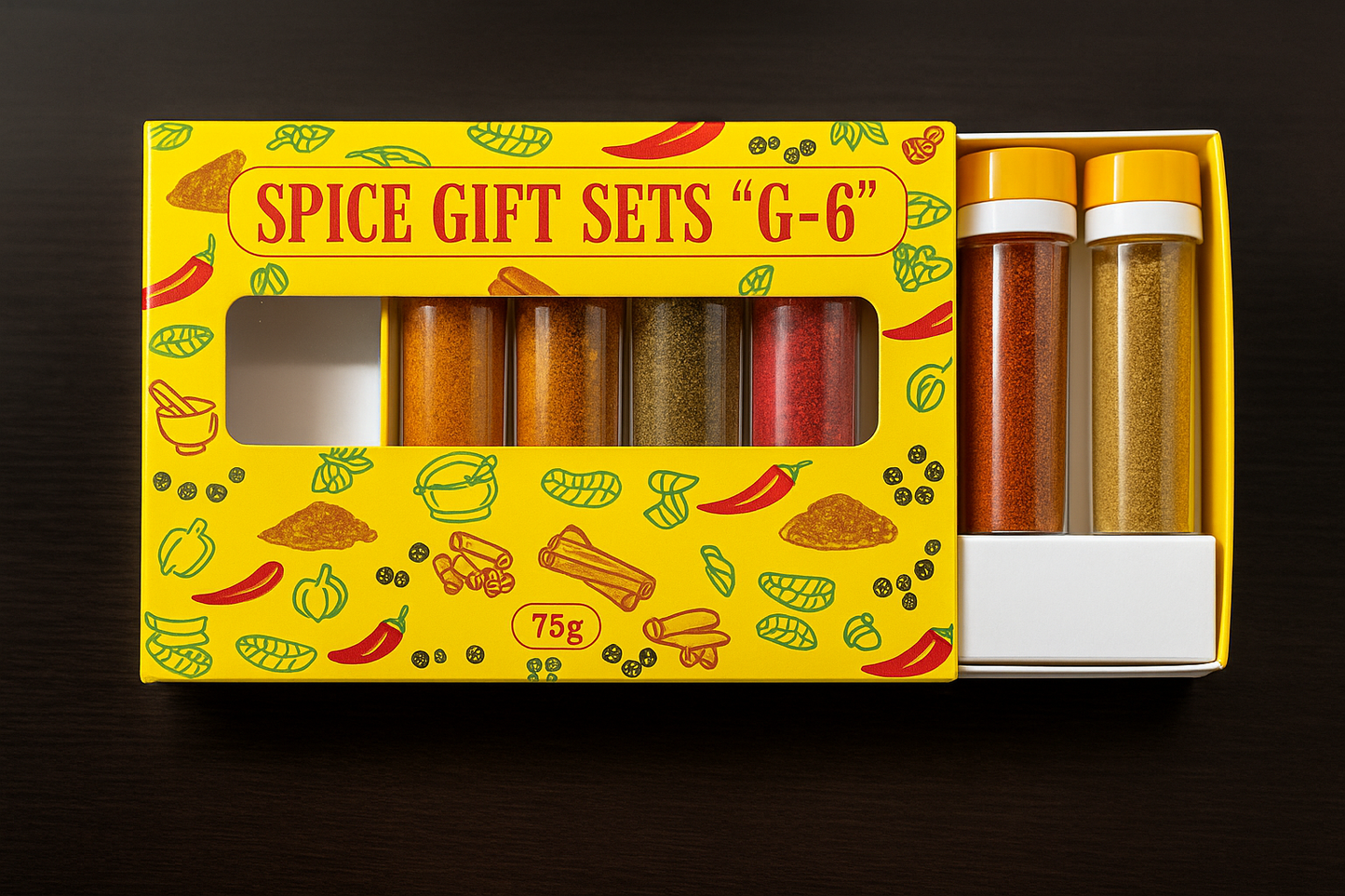 🎁Gewürz-Geschenkset G-6 – Premium-Geschenkset mit gemahlenen Gewürzen in Tuben