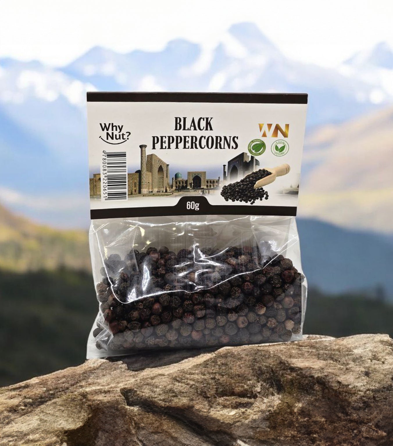 Schwarzer Pfeffer ganz