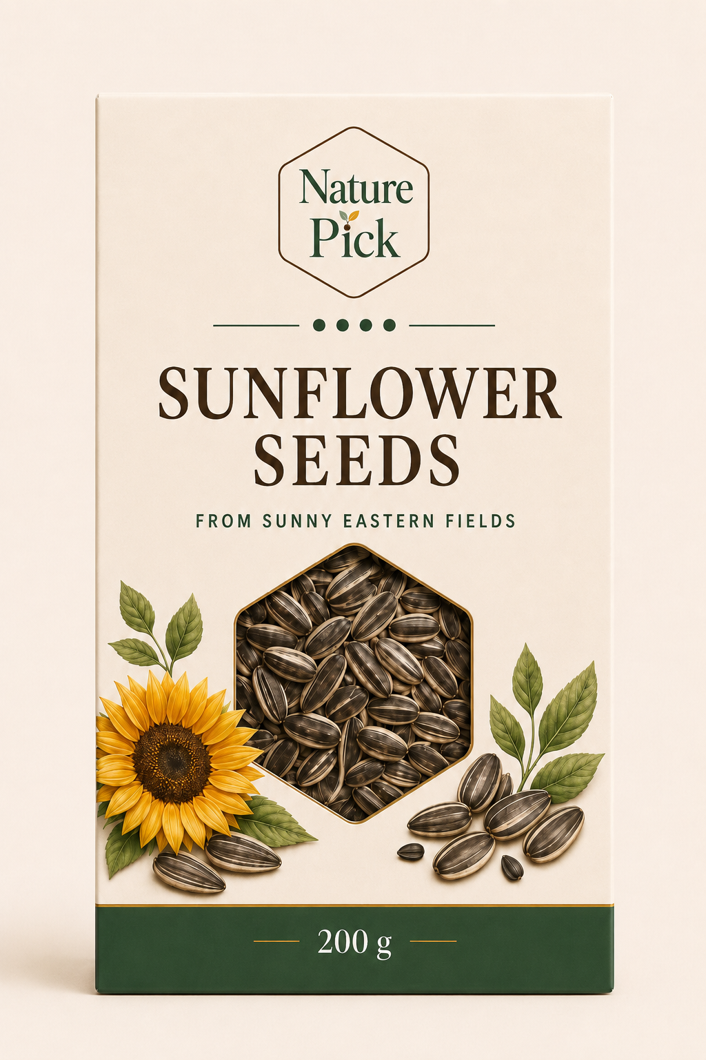 Geröstete und gesalzene Sonnenblumenkerne mit Schale