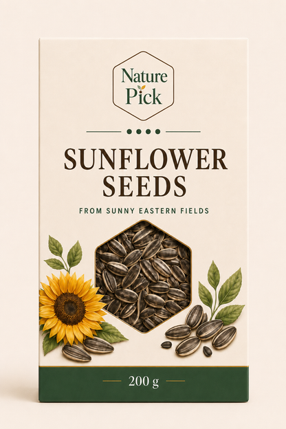 Geröstete und gesalzene Sonnenblumenkerne mit Schale