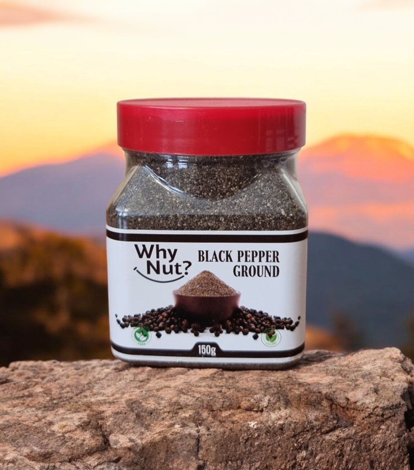 Gemahlener schwarzer Pfeffer