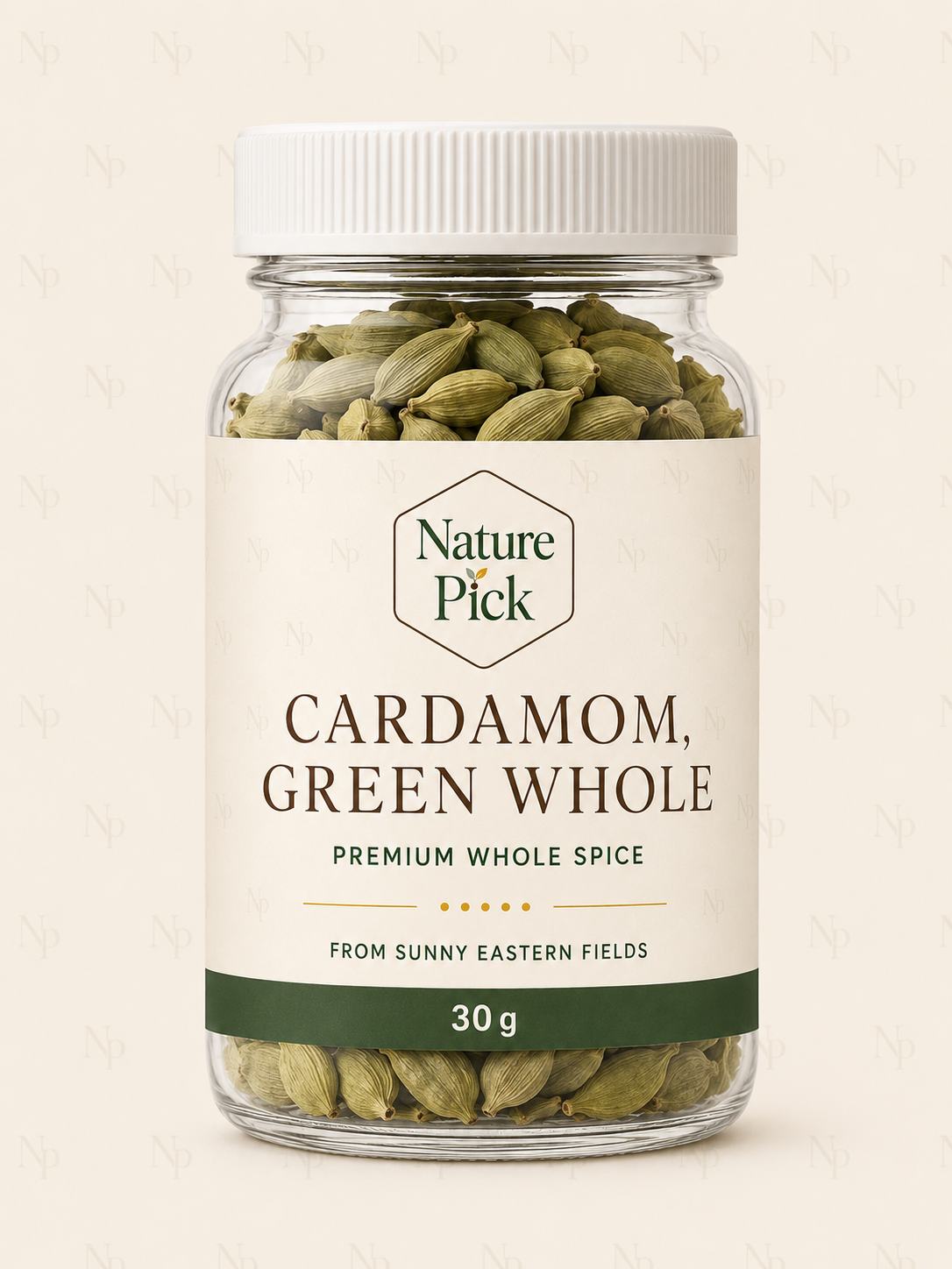 GRÖN HEL KARDEMUMMA (ELETTARIA CARDAMOMUM)
