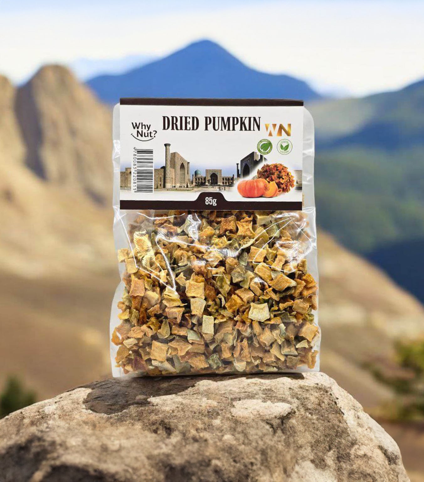 Getrocknete Kürbisstücke