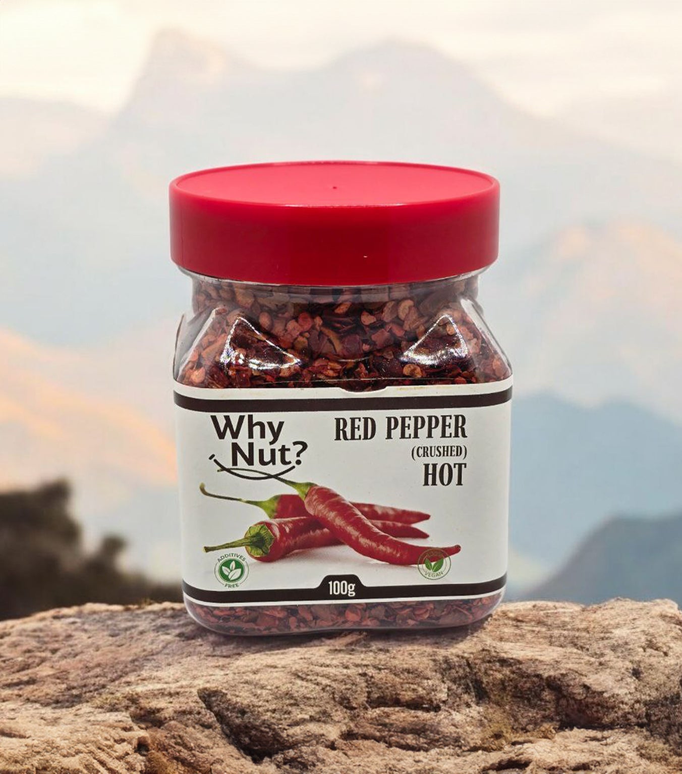 Zerstoßene scharfe Paprikaflocken