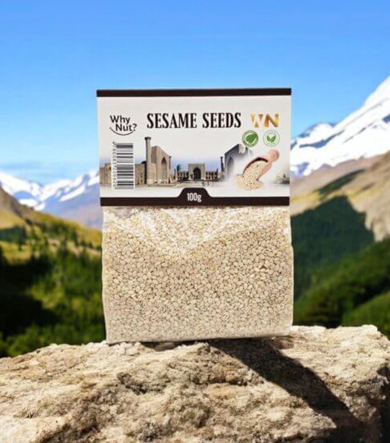 Geschälte Sesamsamen